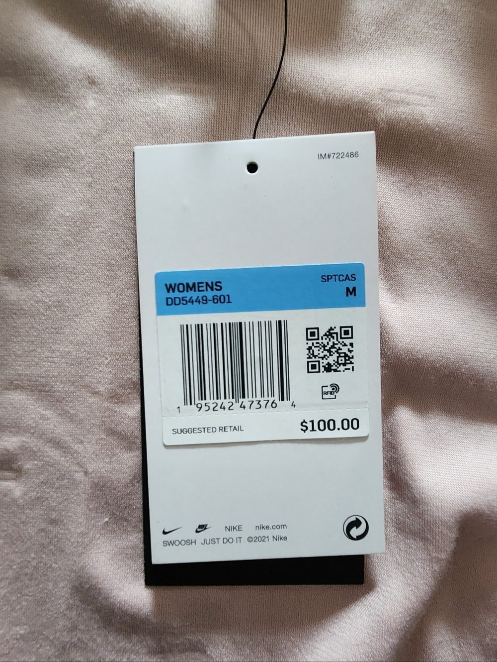 NWT Nike Air Women's Pink Full Zip Velour Activewear Cropped Track Jacket Medium - Picture 4 of 7